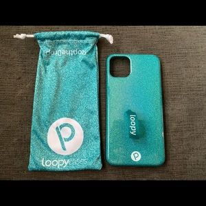Teal Glitter Loopy Case